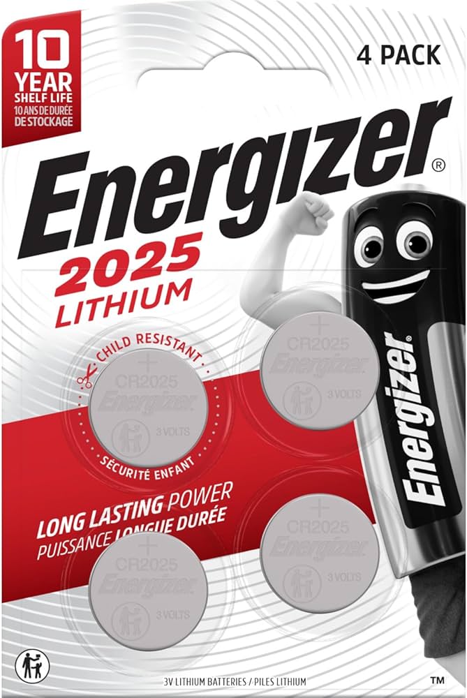 Energizer CR2025 Lithium 3V - Blister de 4