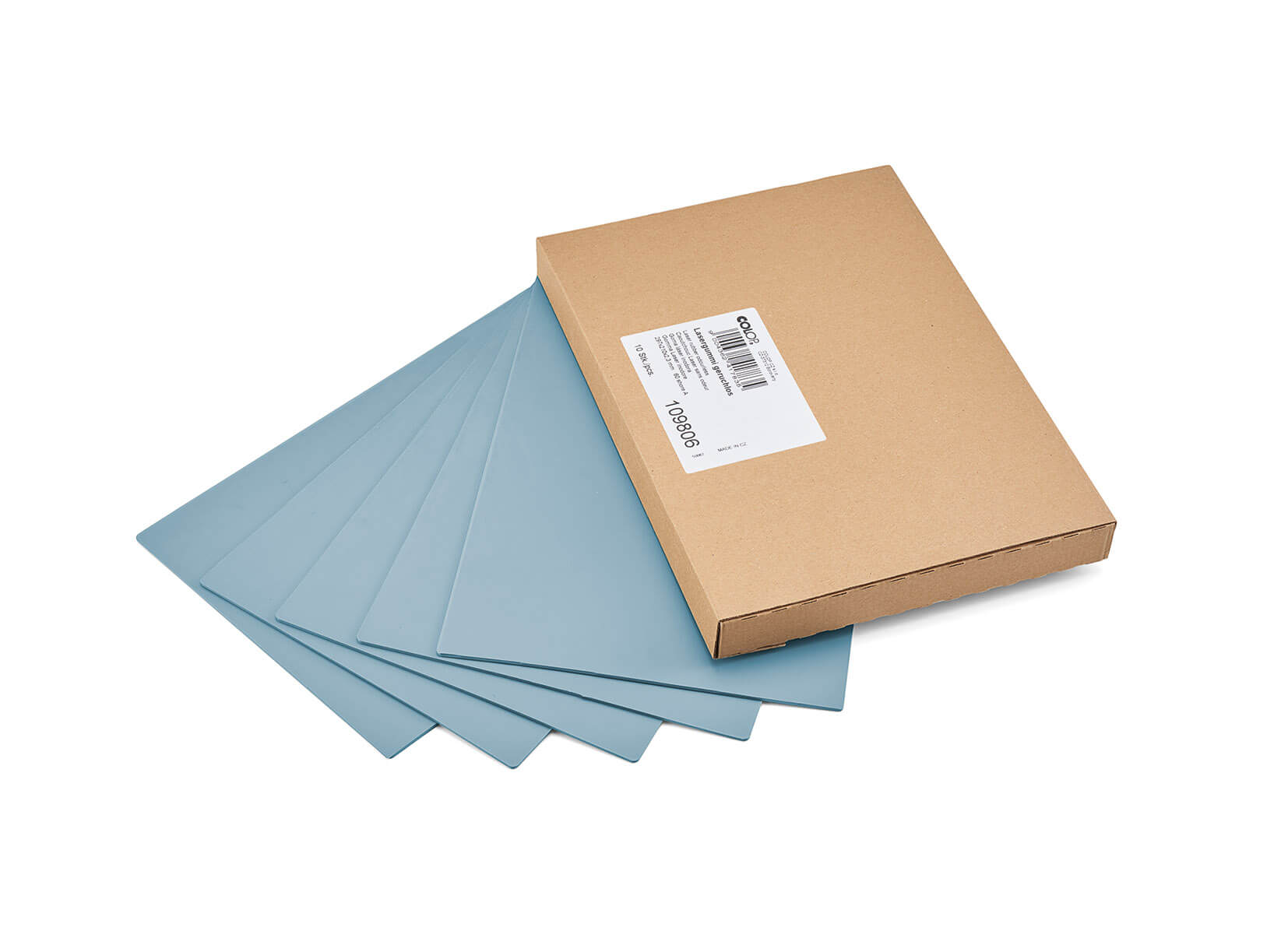 Plaque de caoutchouc pour tampon