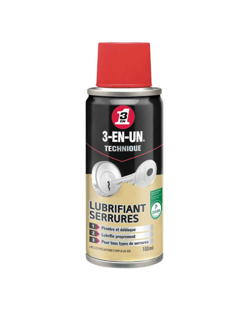 Lubrifiant Serrures 3-EN-1 Technique - Présentoir 12 aérosols