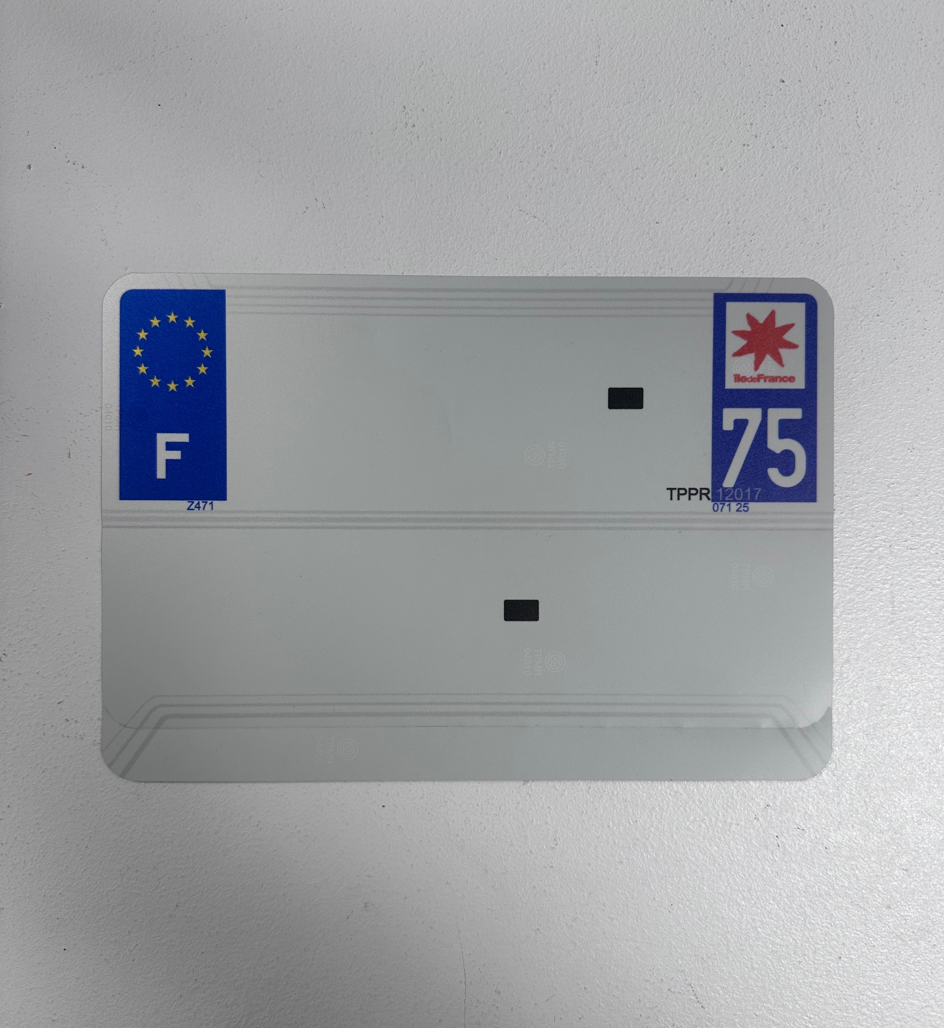 Film pour plaque moto