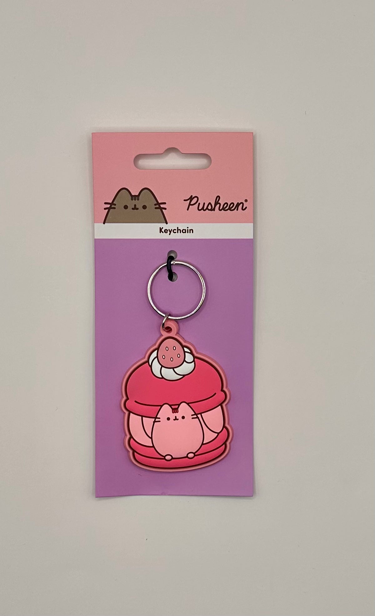 Porte-clé silicone Pusheen macaron