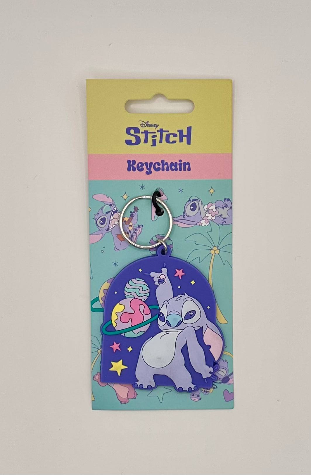 Porte-clé silicone Stitch planète