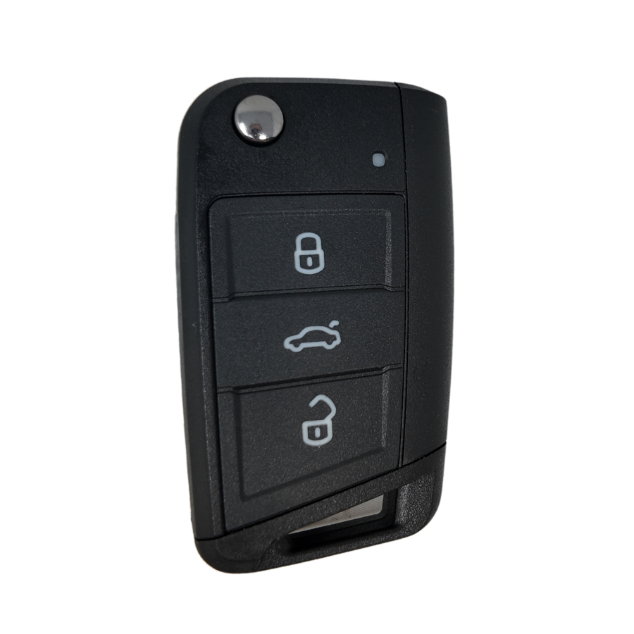 [VAG66CS3B-M] COQUE TELECOMMANDE PLIABLE GOLF VII ET SEAT LEON III AVEC 3 BOUTONS HU66